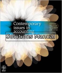 contemporary issues in accounting 1st edition stanton solutions manual