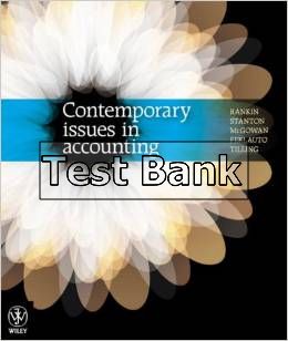 contemporary issues in accounting 1st edition stanton test bank