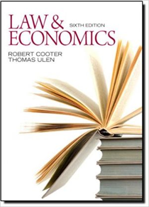 law and economics 6th edition cooter solutions manual