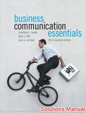 business communication essentials canadian 3rd edition bovee solutions manual