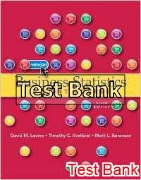 business statistics a first course 6th edition levine test bank
