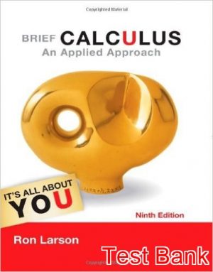 calculus an applied approach 9th edition larson test bank