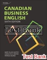 canadian business english canadian 6th edition guffey test bank