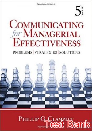communicating for managerial effectiveness problems strategies solutions 5th edition glampitt test bank