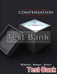 compensation canadian 4th edition milkovich test bank