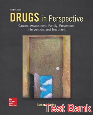drugs in perspective causes assessment family prevention intervention and treatment 9th edition fields test bank