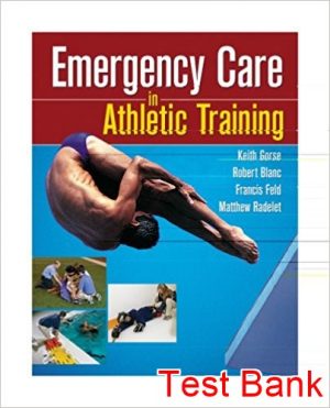 emergency care in athletic training 1st edition grose test bank