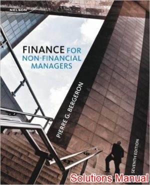 finance for non financial managers 7th edition bergeron solutions manual