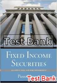 fixed income securities valuation risk and risk management 1st edition veronesi test bank