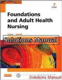 foundations and adult health nursing 7th edition cooper solutions manual