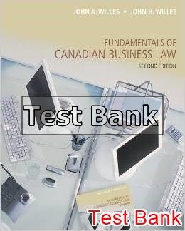 fundamental business law canadian 2nd edition willes test bank