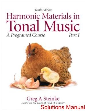 harmonic materials in tonal music a programmed course part 1 10th edition steinke solutions manual