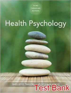health psychology canadian 3rd edition taylor test bank
