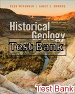 historical geology 7th edition wicander test bank
