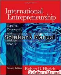 international entrepreneurship 2nd edition hisrich solutions manual