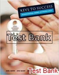 keys to success how to achieve your goals 6th edition carter test bank