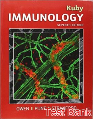 kuby immunology 7th edition owen test bank