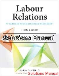 labour relations 3rd edition suffield solutions manual