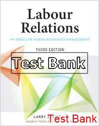 labour relations 3rd edition suffield test bank