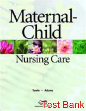 maternal child nursing care 1st edition pillitteri test bank