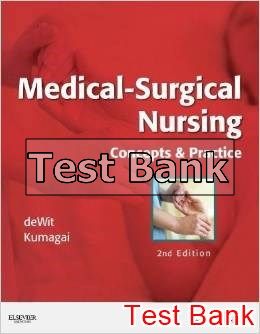 medical surgical nursing 2nd edition dewit test bank