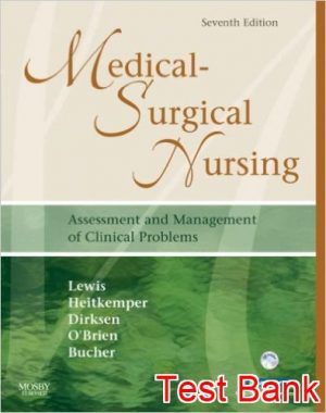 medical surgical nursing single volume assessment and management of clinical problems 7th edition lewis test bank