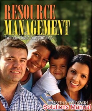 resource management for individuals and families 5th edition goldsmith solutions manual