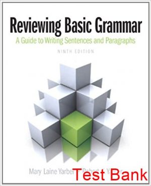 reviewing basic grammar 9th edition yarber test bank