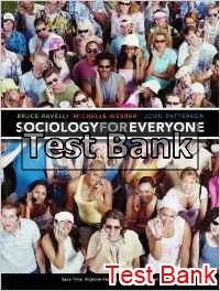 sociology for everyone 1st edition ravelli test bank