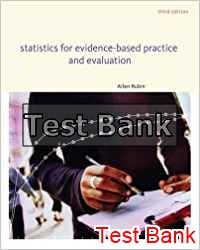statistics for evidence based practice and evaluation 3rd edition rubin test bank