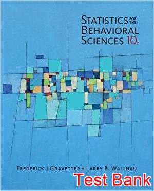 statistics for the behavioural sciences 10th edition frederick test bank