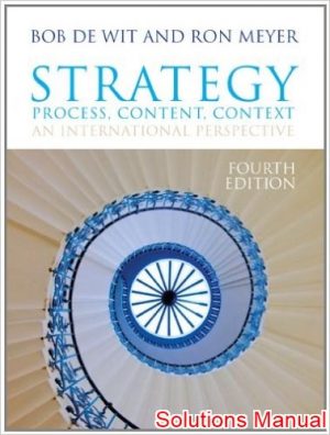 strategy 4th edition bob de wit solutions manual