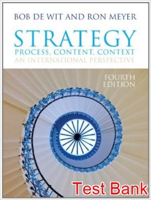 strategy process content context 4th edition bob de wit test bank