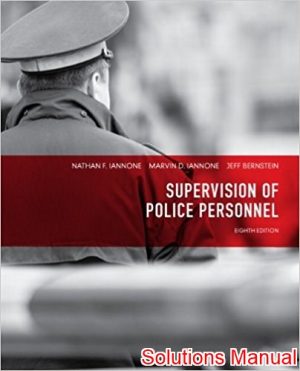 supervision of police personnel 8th edition iannone solutions manual