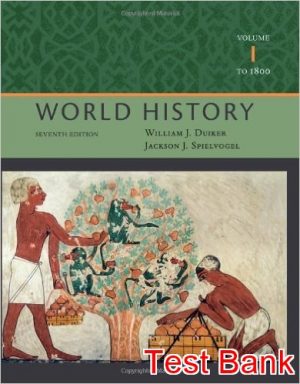 world history volume i to 1800 7th edition duiker test bank