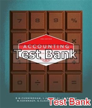 accounting information for business decisions australia 2nd edition cunningham test bank