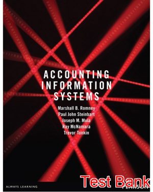 accounting information systems australasian 1st edition romney test bank