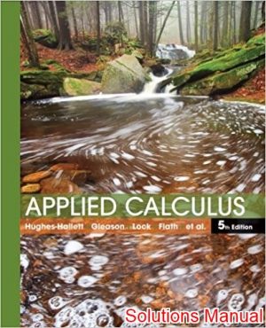 applied calculus 5th edition hughes hallett solutions manual
