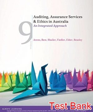 Auditing and Assurance Services In Australia 9th Edition Arens Test Bank