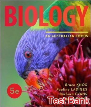 biology an australian focus 5th edition knox test bank
