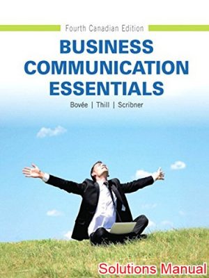 business communication essentials canadian 4th edition bovee solutions manual