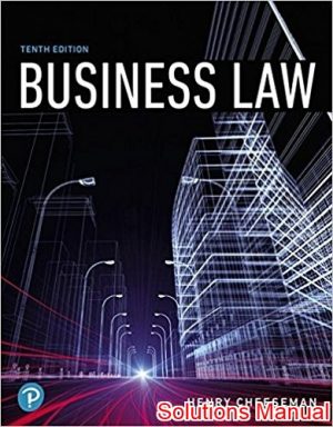 business law 10th edition cheeseman solutions manual