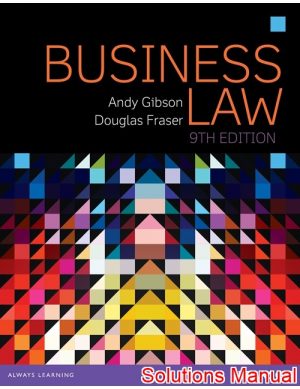 Business Law 9th Edition Gibson Solutions Manual