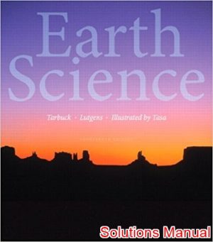 earth science 14th edition tarbuck solutions manual