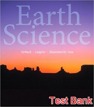 earth science 14th edition tarbuck test bank
