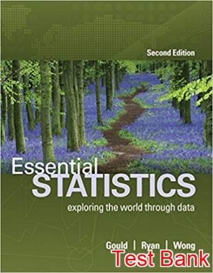 essential statistics 2nd edition gould test bank