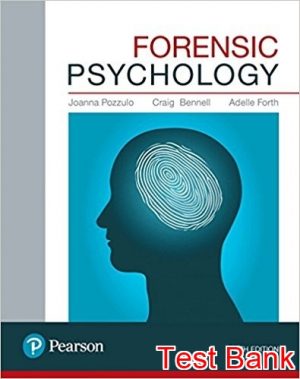 forensic psychology canadian 5th edition pozzulo test bank