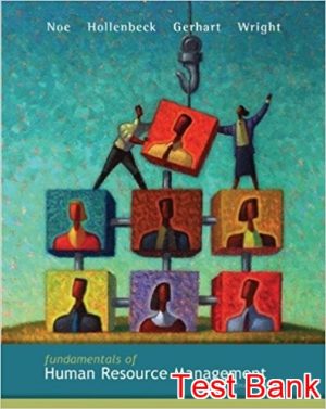 fundamentals of human resource management 4th edition noe test bank