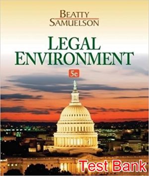 Legal Environment 5th Edition Beatty Test Bank