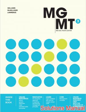 MGMT Asia Pacific 3rd Edition Williams Solutions Manual